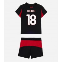 Stroje piłkarskie AC Milan Christopher Nkunku #18 Koszulka Podstawowej dla dzieci 2025-26 Krótki Rękaw (+ szorty)